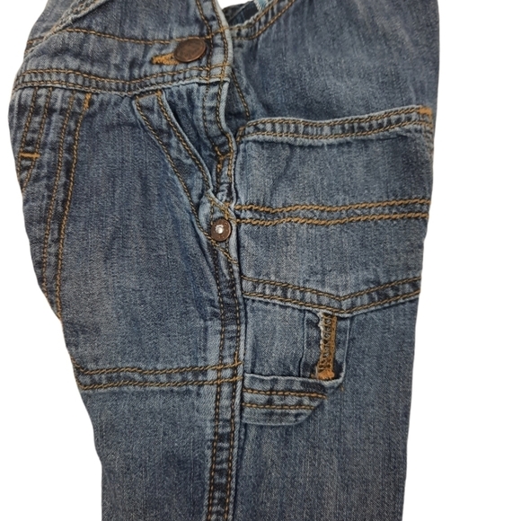 Oshkosh B'Gosh Genuine Vestback Carpenter Style Denim Overalls Sz 6 Months Boys - Picture 7 of 10